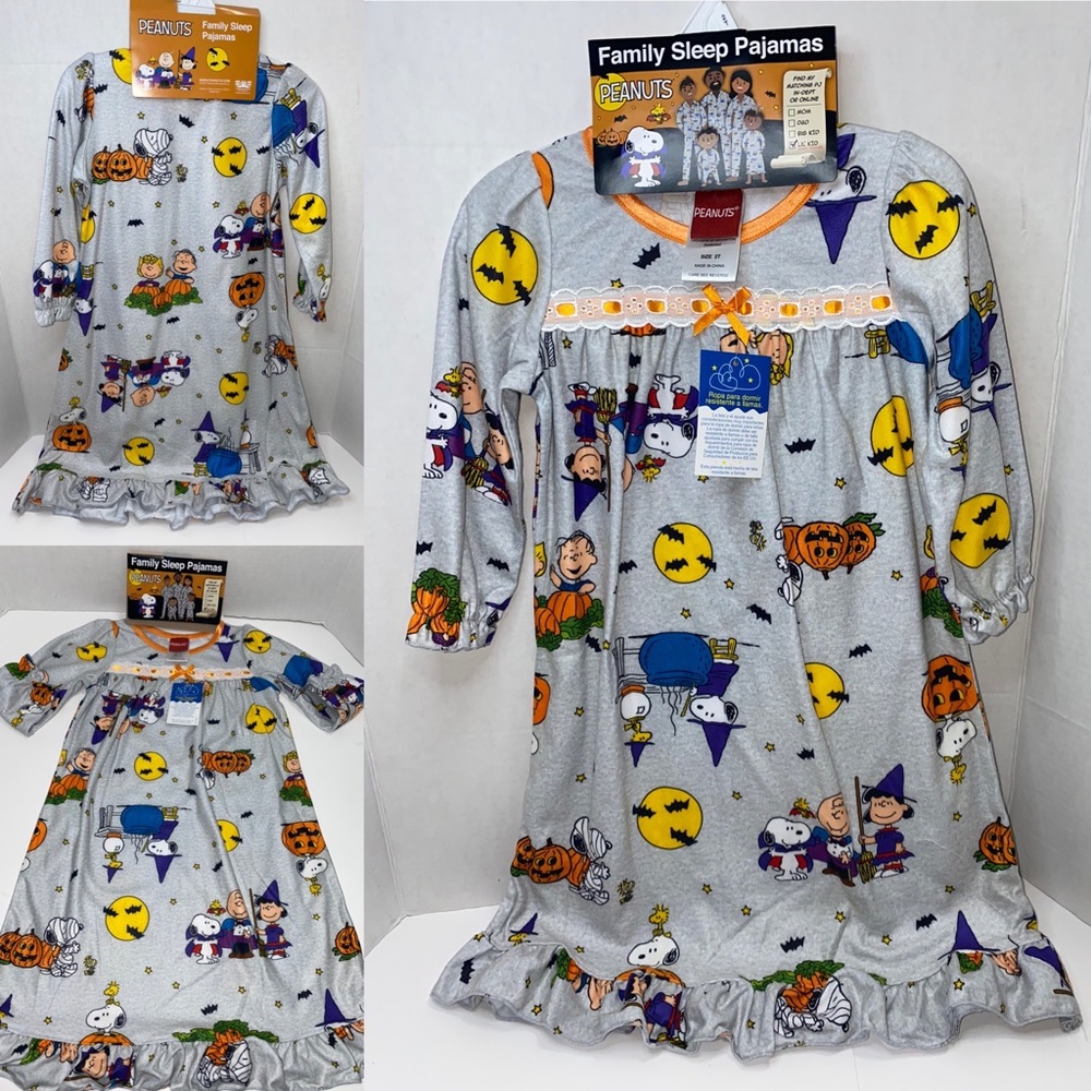 NWT Peanut Halloween Nightgown For Girl New